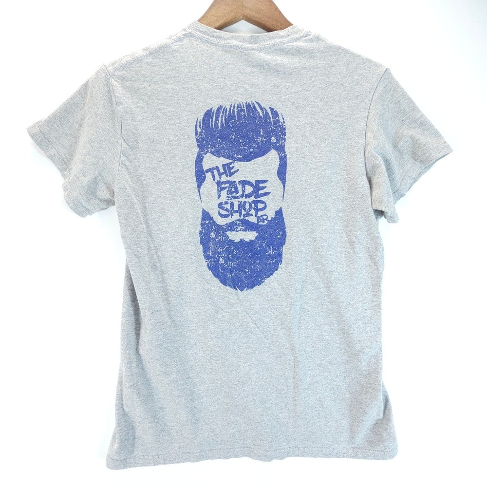 Gildan The Fade Shop Barber Graphic Tee Mens S Gray Beard Arkansas